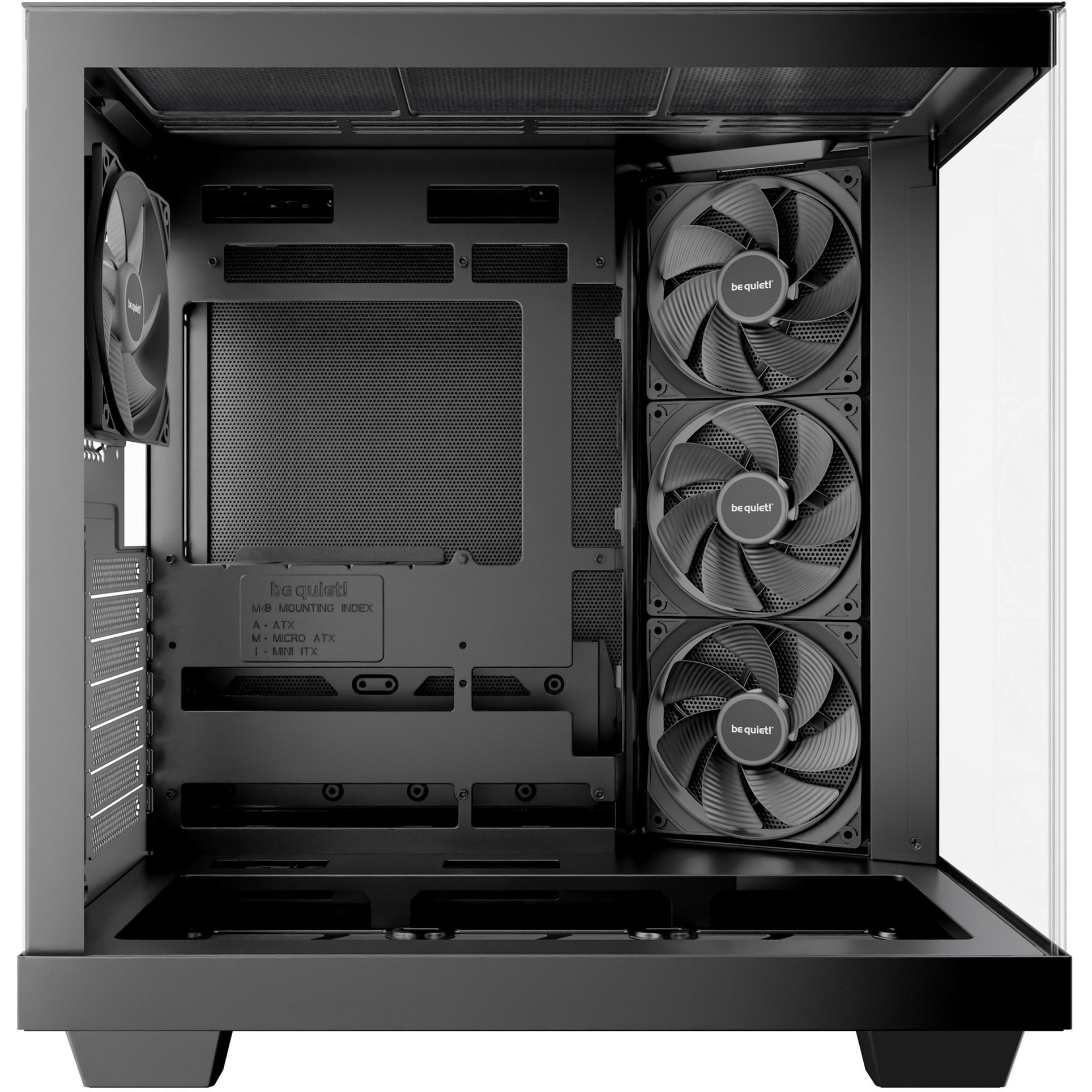 Be quiet! light base 500 midi tower behuizing (zwart | 2x usb-a | 1x usb-c | rgb | window)
