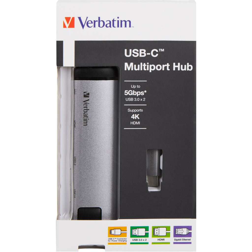 Verbatim USB 3.2 Gen 1 Multiport-Hub, USB-C > 2x USB-A + US