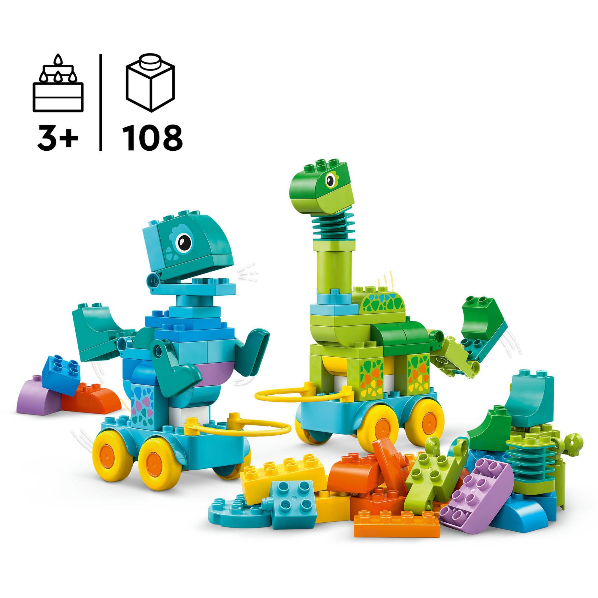 LEGO Duplo 10451 3-in-1 Dinosaurier auf Rädern