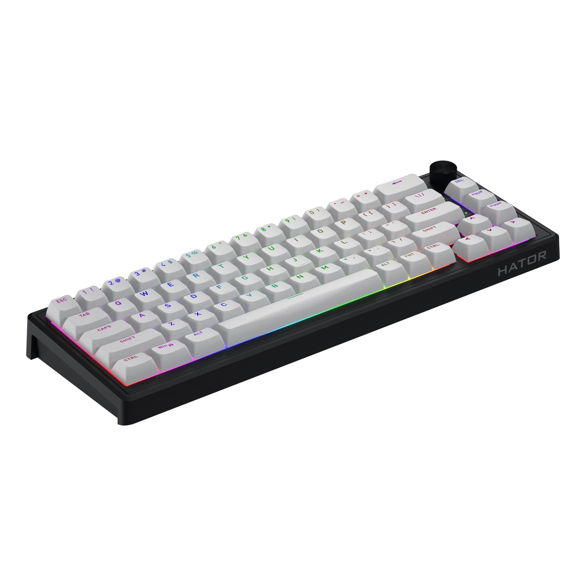 Hator skyfall mag ultra 8k rgb mechanisch gaming toetsenbord (zwart, us lay-out (qwerty), hator aurum ice, 65%, rgb, double-shot pbt, hot-swap)