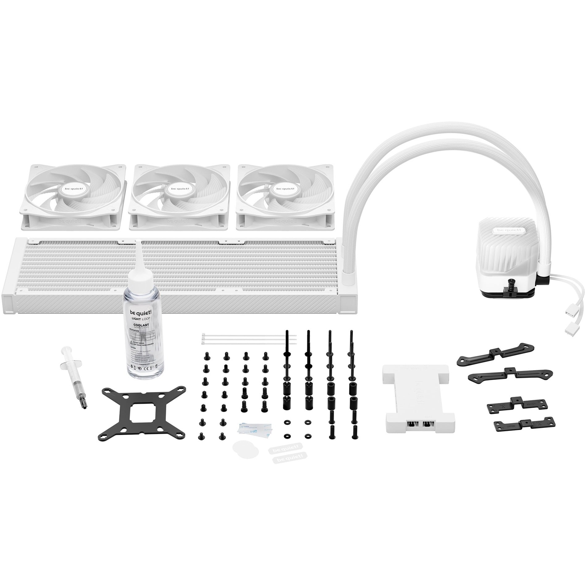 Be quiet! light loop 360 argb waterkoeling (wit, 4-pins pwm fan-connector)