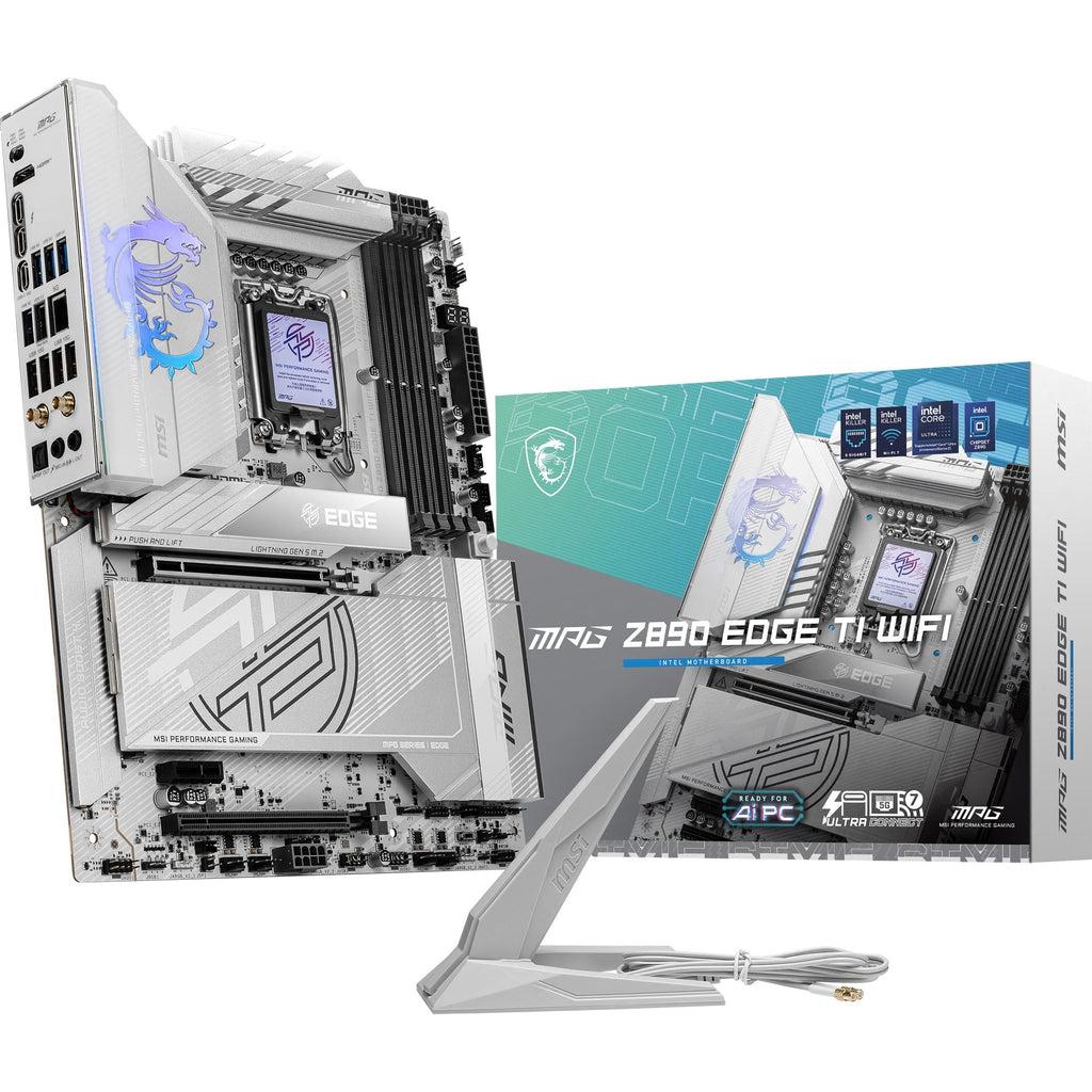 Msi mpg z890 edge ti wifi socket 1851 moederbord (raid, 5gb-lan, wlan, bt, sound, atx)