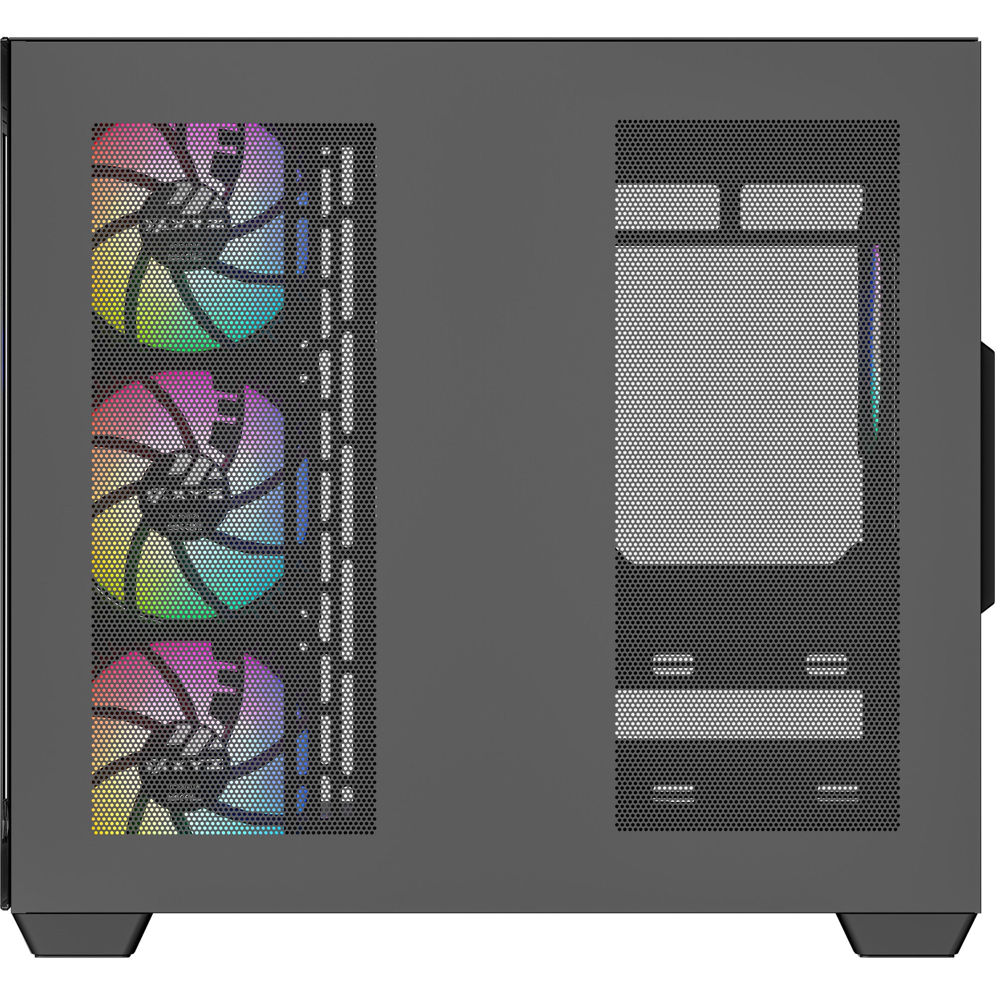 Xyz pc gear tesseract x midi tower behuizing (zwart | 2x usb-a | 1x usb-c | tempered glass)