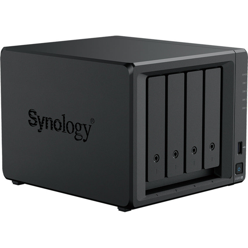 Synology diskstation ds925+ nas (zwart, 2x 2.5gbe lan, 2x usb 3.2 gen 1)