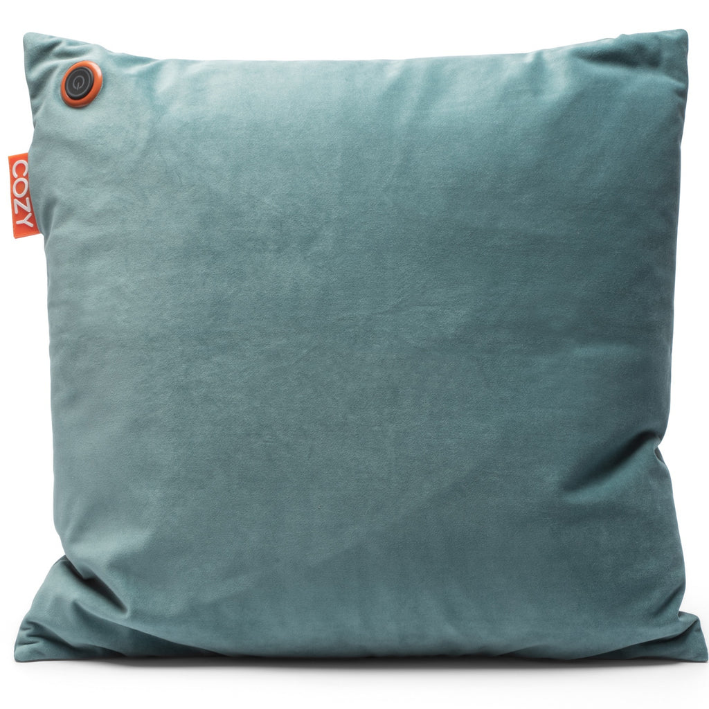 Cozy una velvet 45 x 45 cm draadloos warmtekussen (blauwgroen, powerbank 5000 mah)