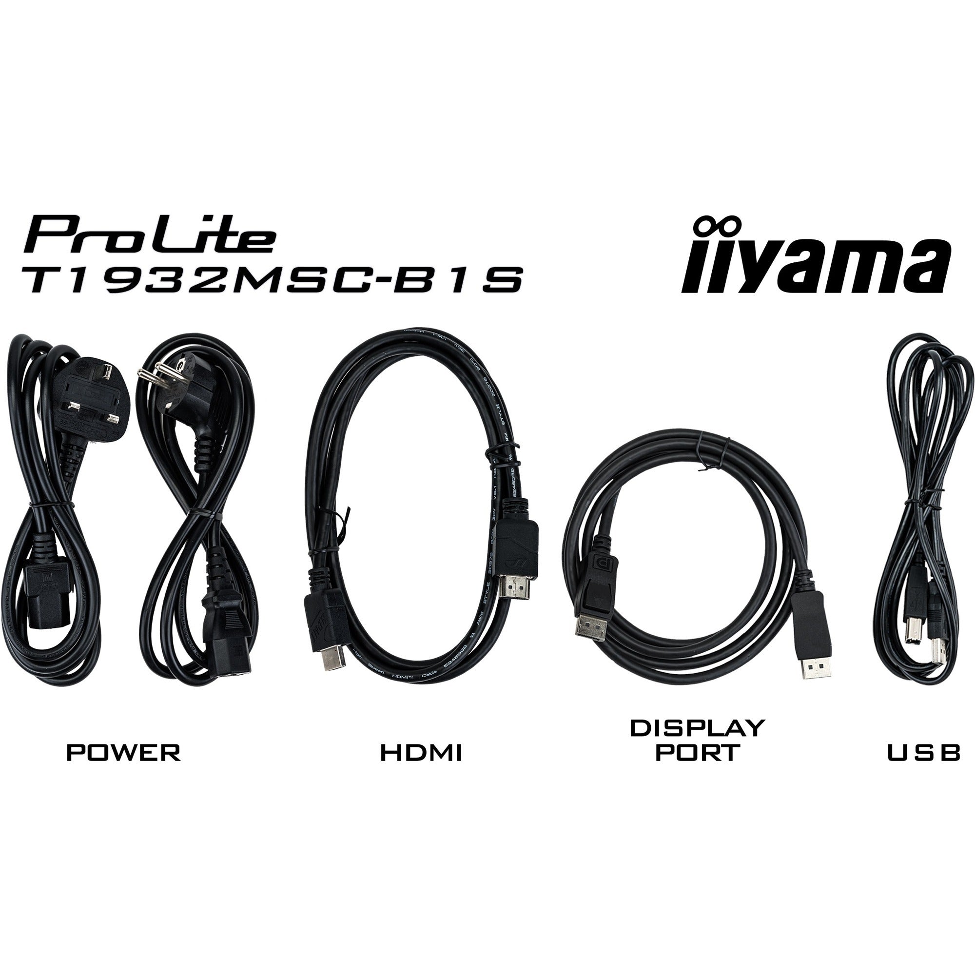Iiyama prolite t1932msc-b1s 19 touchscreen monitor (zwart, hdmi, displayport, vga)