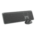 Logitech mk950 signature slim draadloze desktopset (grafiet, us-international lay-out (qwerty), 400 - 4000 dpi)
