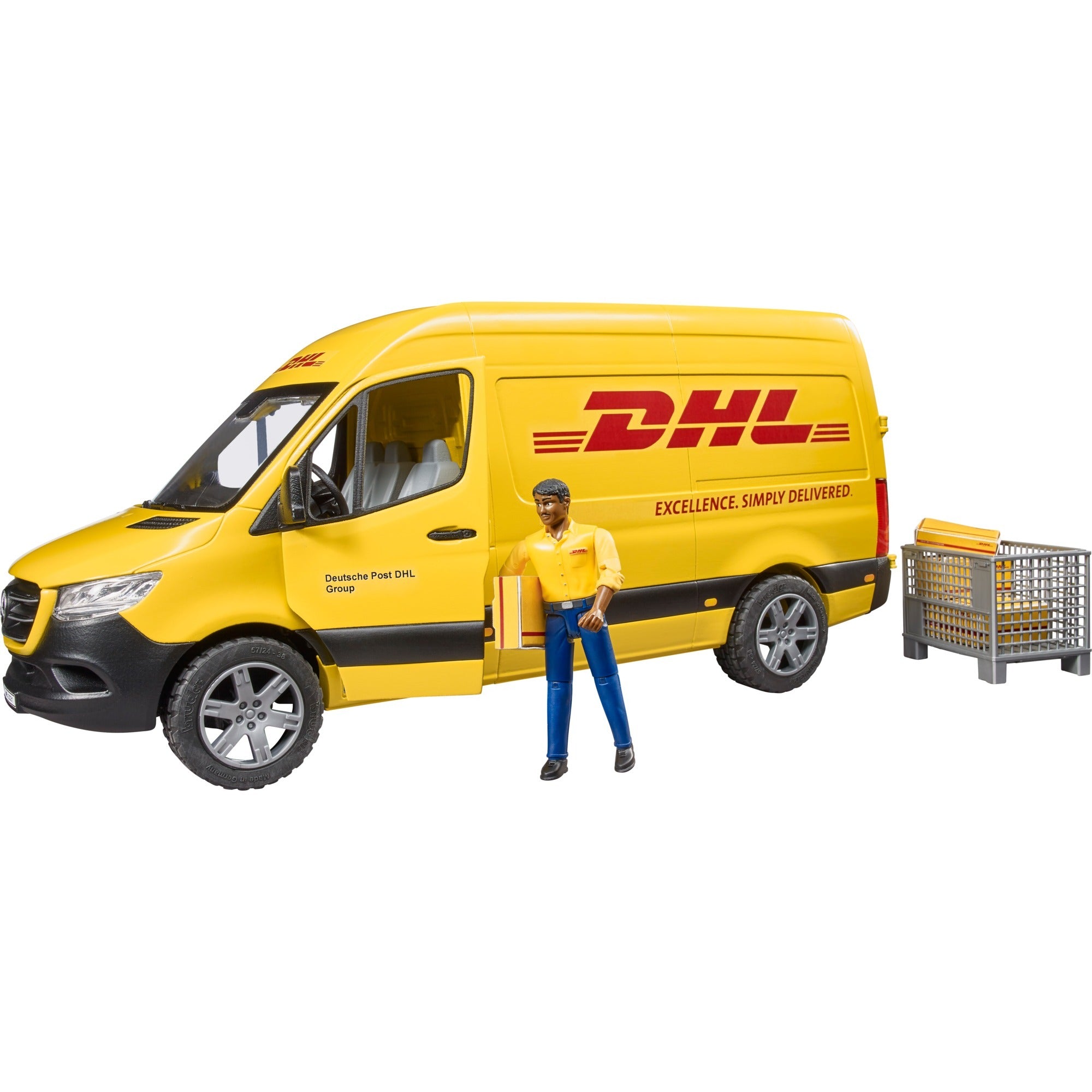 Bruder mb sprinter dhl met bestuurder modelvoertuig (02671)