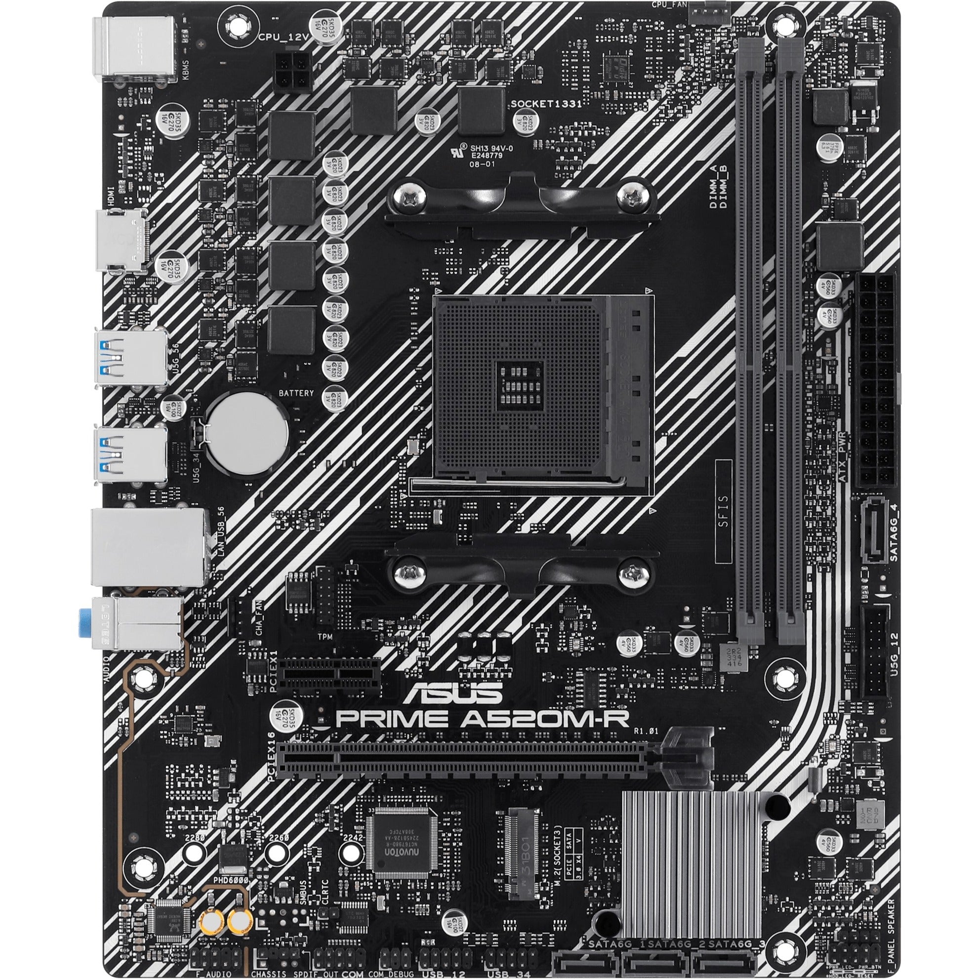 Asus prime a520m-r socket am4 moederbord (raid, gb-lan, sound, µatx)