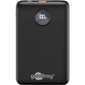 Goobay powerbank compact 10.000 mah (zwart, 10 ah, 1x usb-a, 1x usb-c, power delivery, quick charge)