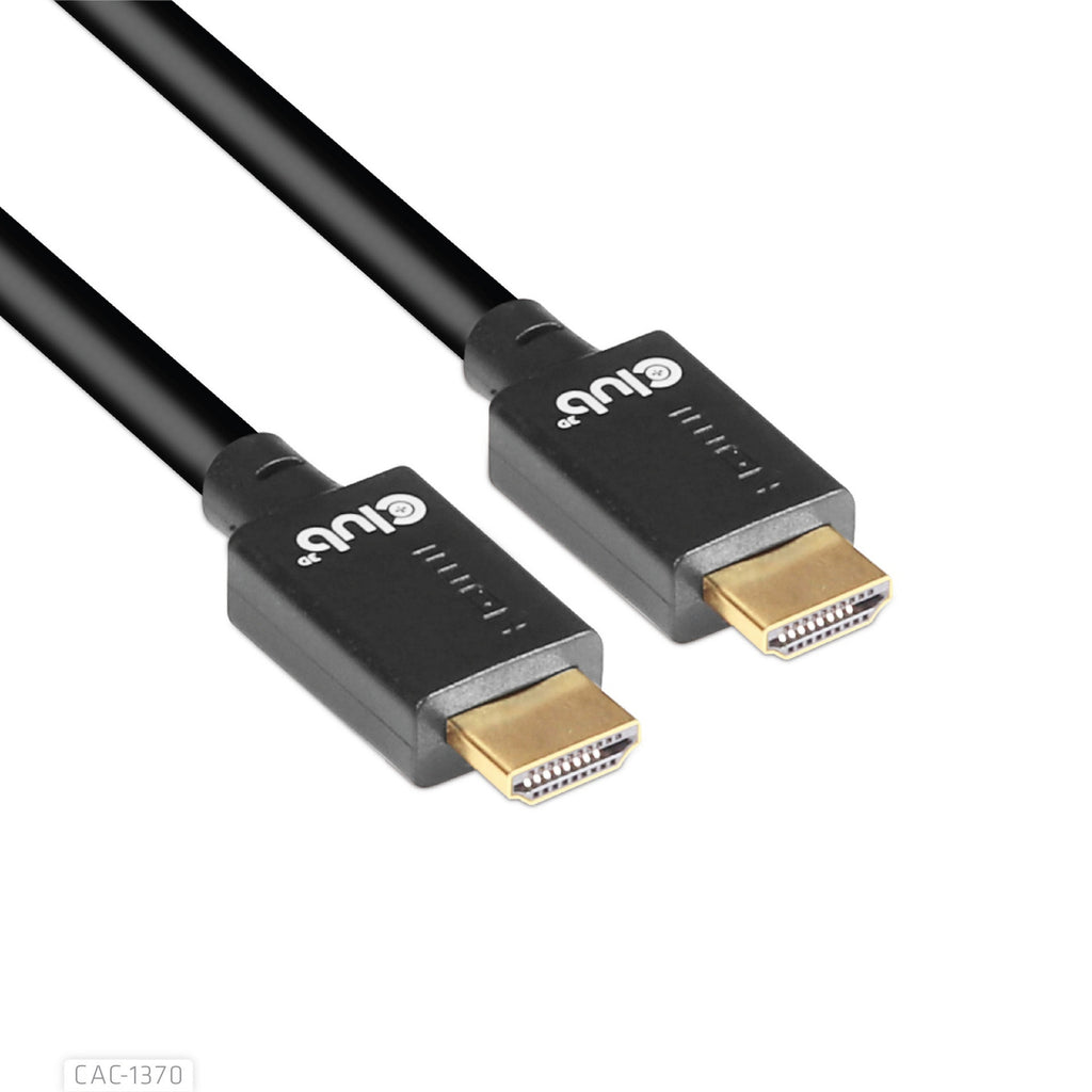 Club 3d ultra high speed hdmi 2.1 gecertificeerde kabel male-male (zwart, 1,5 meter, 4k 120hz, 8k 60hz, 48 gbps)