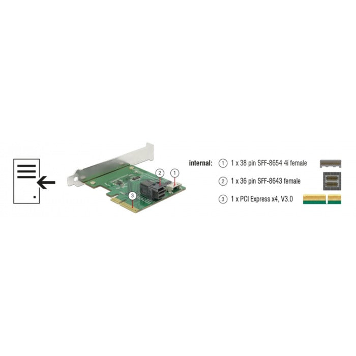 DeLOCK PCI Express x4 Karte U.2 NVMe mit 1 internen SFF
