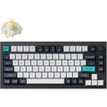 Keychron q1 max-m4 rgb mechanisch toetsenbord (zwart, us lay-out (qwerty), gateron jupiter banana, 75%, rgb leds, ksa double-shot pbt, hot swap, knob, 2.4ghz | bluetooth 5.1 | usb-c)