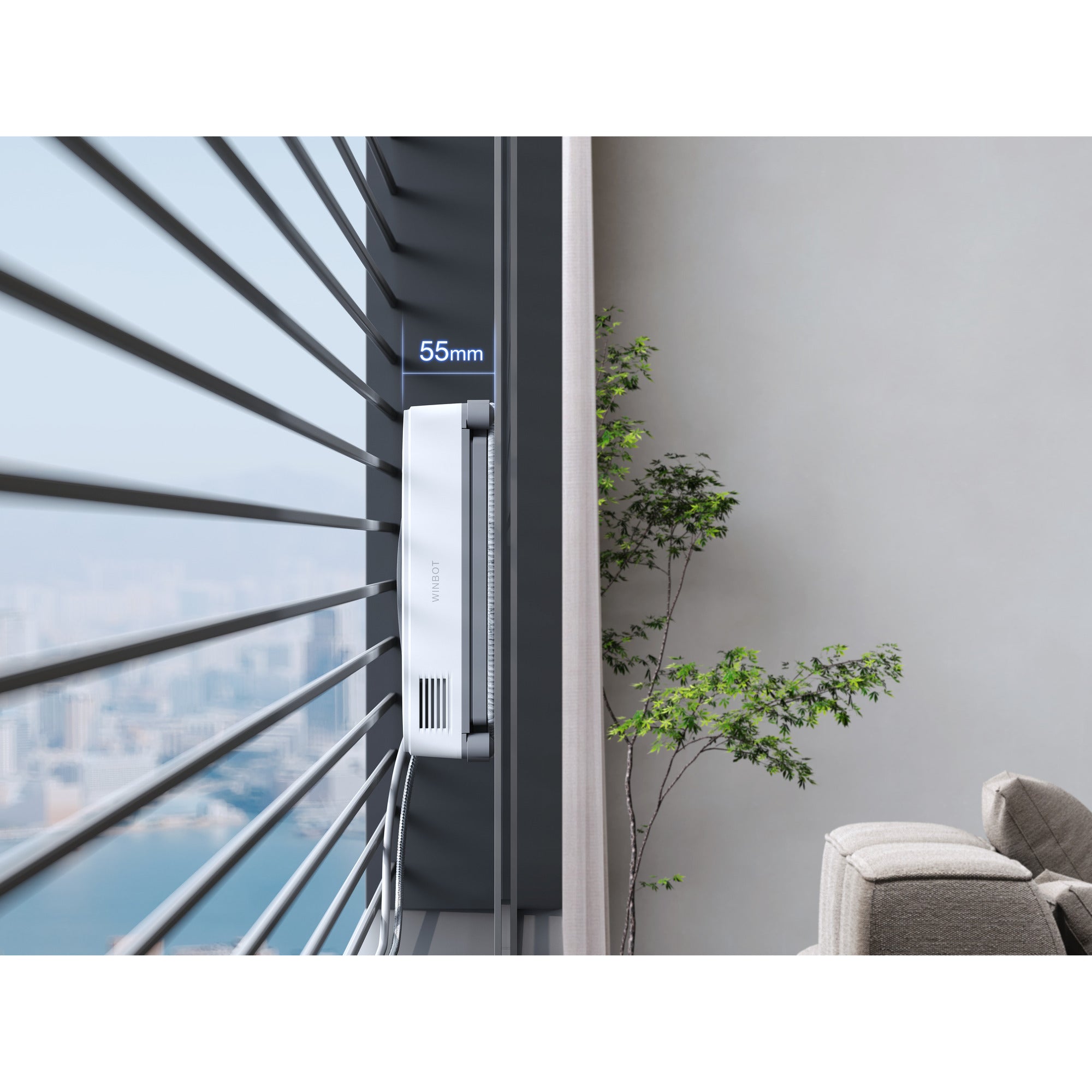 Ecovacs winbot mini raamreiniger (grijs, 3200pa)
