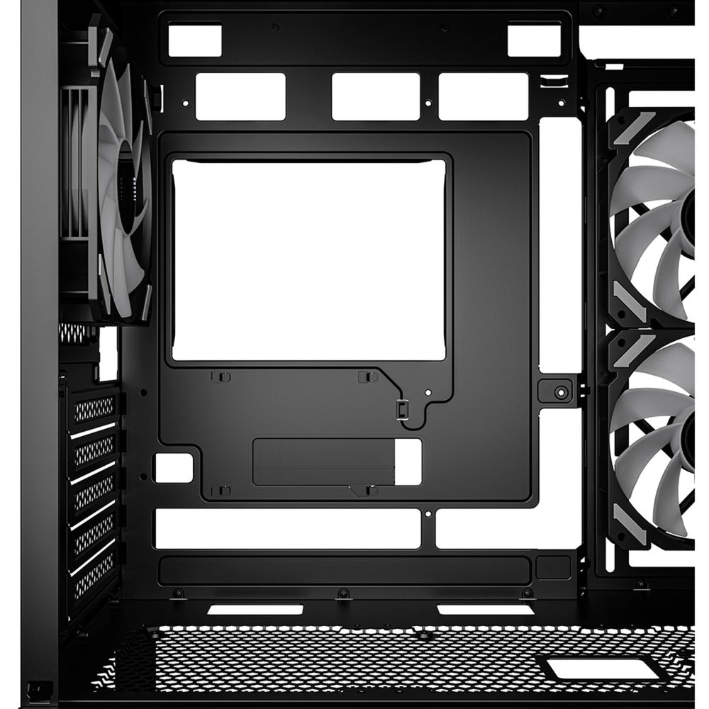 Sharkoon mk6 rgb mini tower behuizing (zwart | 2x usb-a | 1x usb-c | rgb | tempered glass)