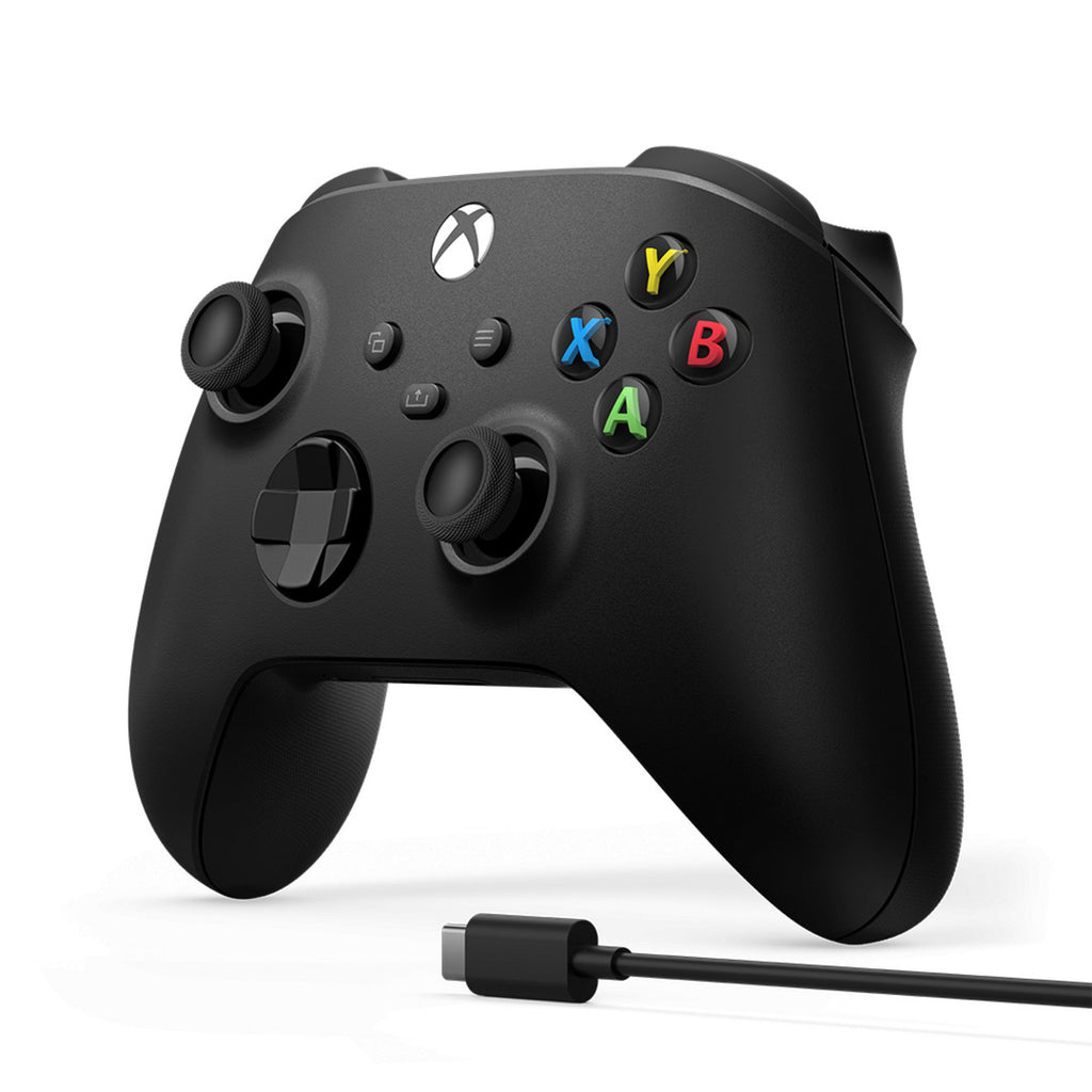 Microsoft xbox wireless controller + usb-c kabel (zwart, incl. usb-c-kabel | pc, xbox one, xbox series x, xbox series s)