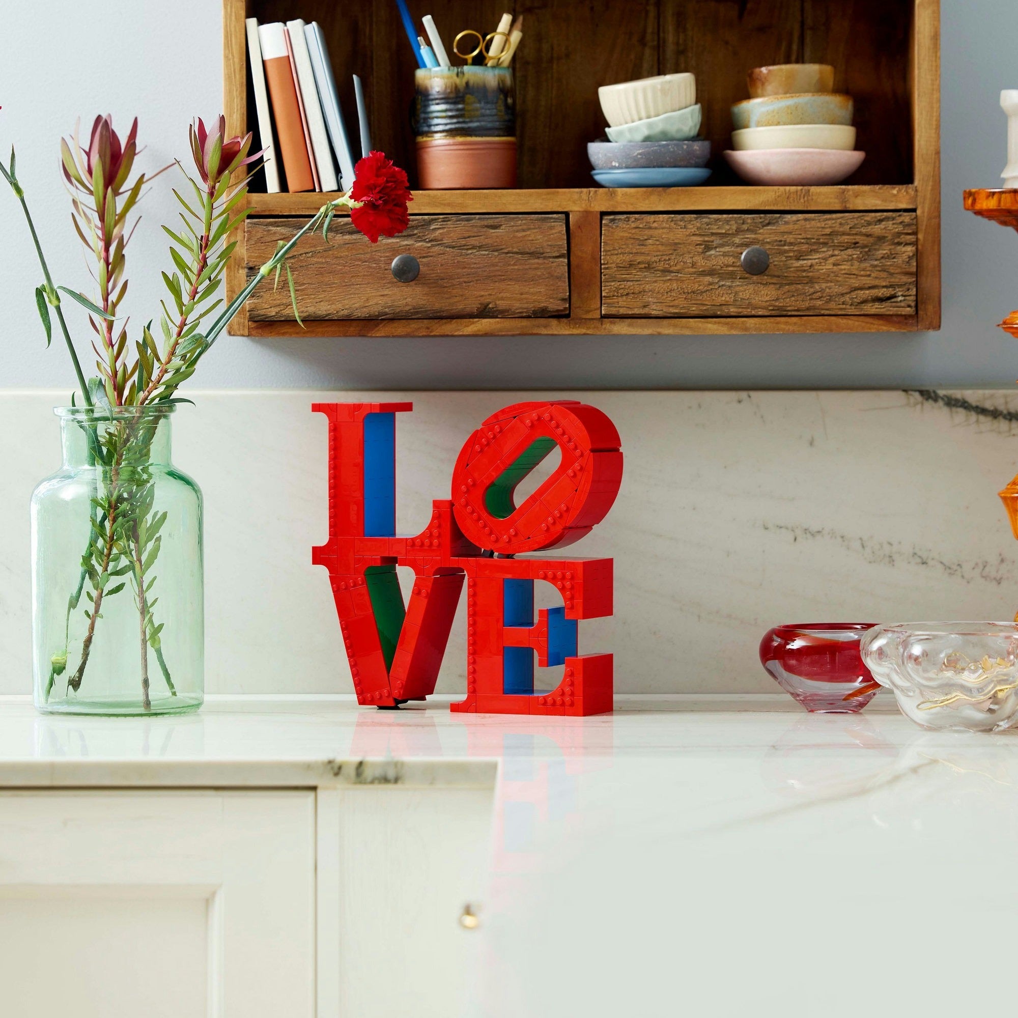 Lego art love woonaccessoire decoratie bouwpakket voor volwassenen, valentijnscadeau - 31214