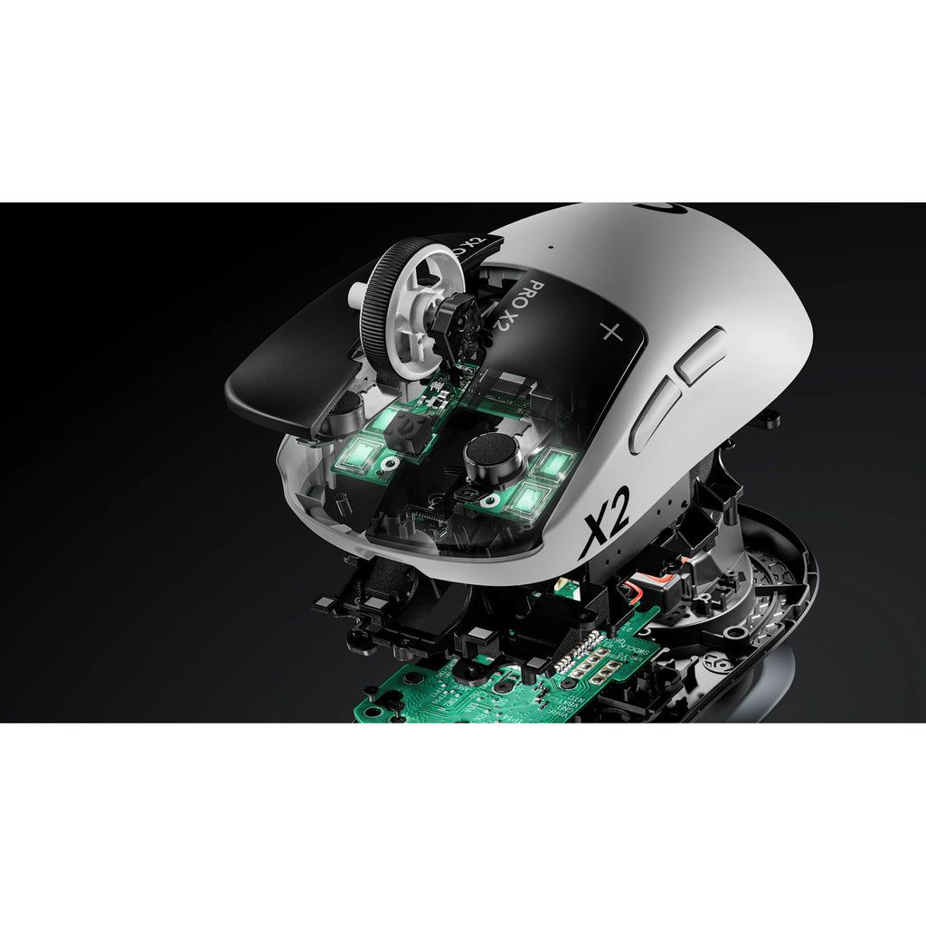Logitech pro x2 superstrike wireless gaming muis (wit zwart, 100 - 44.000 dpi)