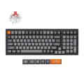 Keychron k4 max-b1, toetsenbord (zwart, us lay-out, super red, 96%, rgb, double-shot pbt keycaps, bluetooth usb-c 2.4 ghz)