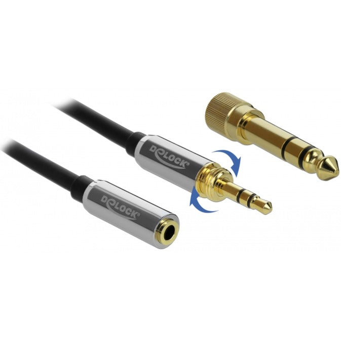 DeLOCK Stereo Jack 3,5 mm 3-Pin Stecker > Buchse