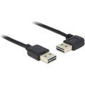 Delock easy-usb-a 2.0 male > easy-usb-a 2.0 male kabel (zwart, 5 meter)