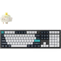 Keychron q6 max-m4 rgb mechanisch toetsenbord (zwart, us lay-out (qwerty), gateron jupiter banana, 100%, rgb leds, ksa double-shot pbt, hot swap, knob, 2.4ghz | bluetooth 5.1 | usb-c)