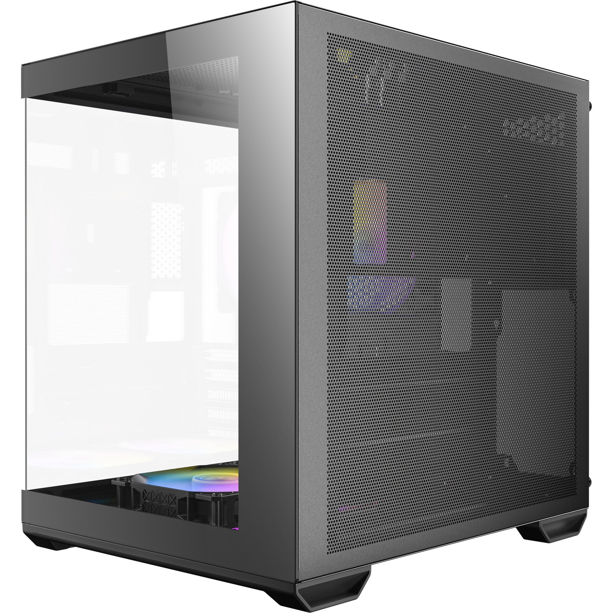 Antec cx60m argb mini tower behuizing (zwart | 3x usb-a | rgb | tempered glass)
