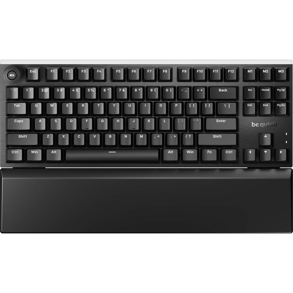 Be quiet! light mount tkl rgb mechanisch gaming toetsenbord (zwart, us lay-out (qwerty), silent v2 linear, 80% (tkl))
