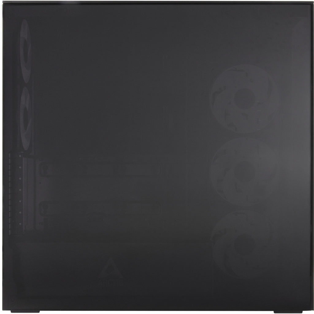 Arctic xtender midi tower behuizing (zwart (mat) | 2x usb-a | 1x usb-c | rgb | tempered glass)