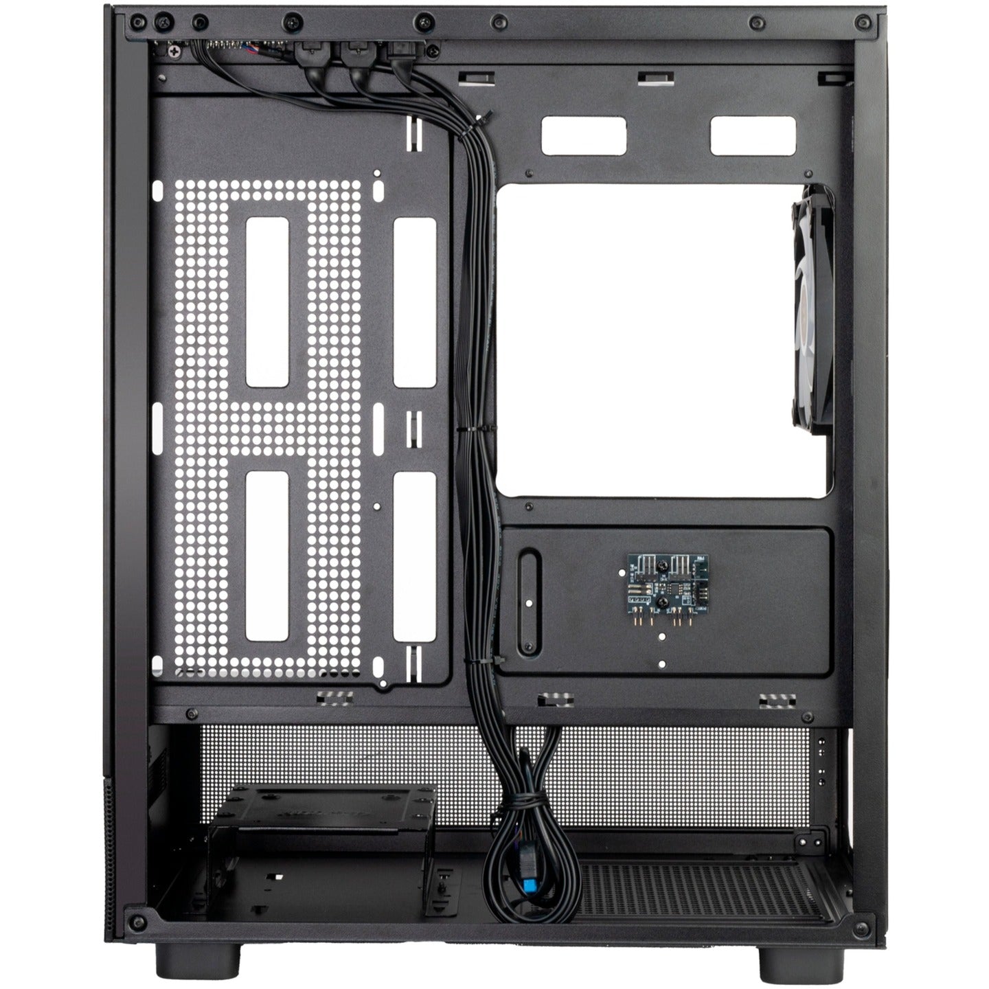 Silverstone lucid 04 mini tower behuizing (zwart | 2x usb-a | 1x usb-c | rgb | tempered glass)