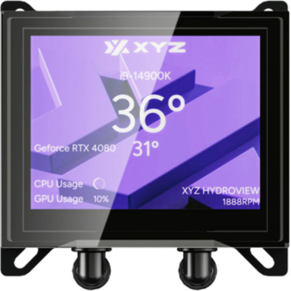 Xyz pc gear hydroview aio 240 waterkoeling (zwart, argb, pwm)