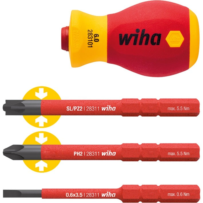 Wiha Schraubendreher mit Bithalter-Set electric slimVar