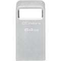 Kingston datatraveler micro 64 gb usb-stick (zilver, dtmc3g2 64gb, usb 3.2 gen 1)
