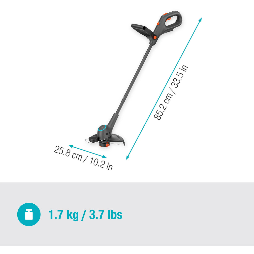 Gardena gazontrimmer easytrim 25 18v grastrimmer (grijs turquoise, accu en oplader niet inbegrepen)