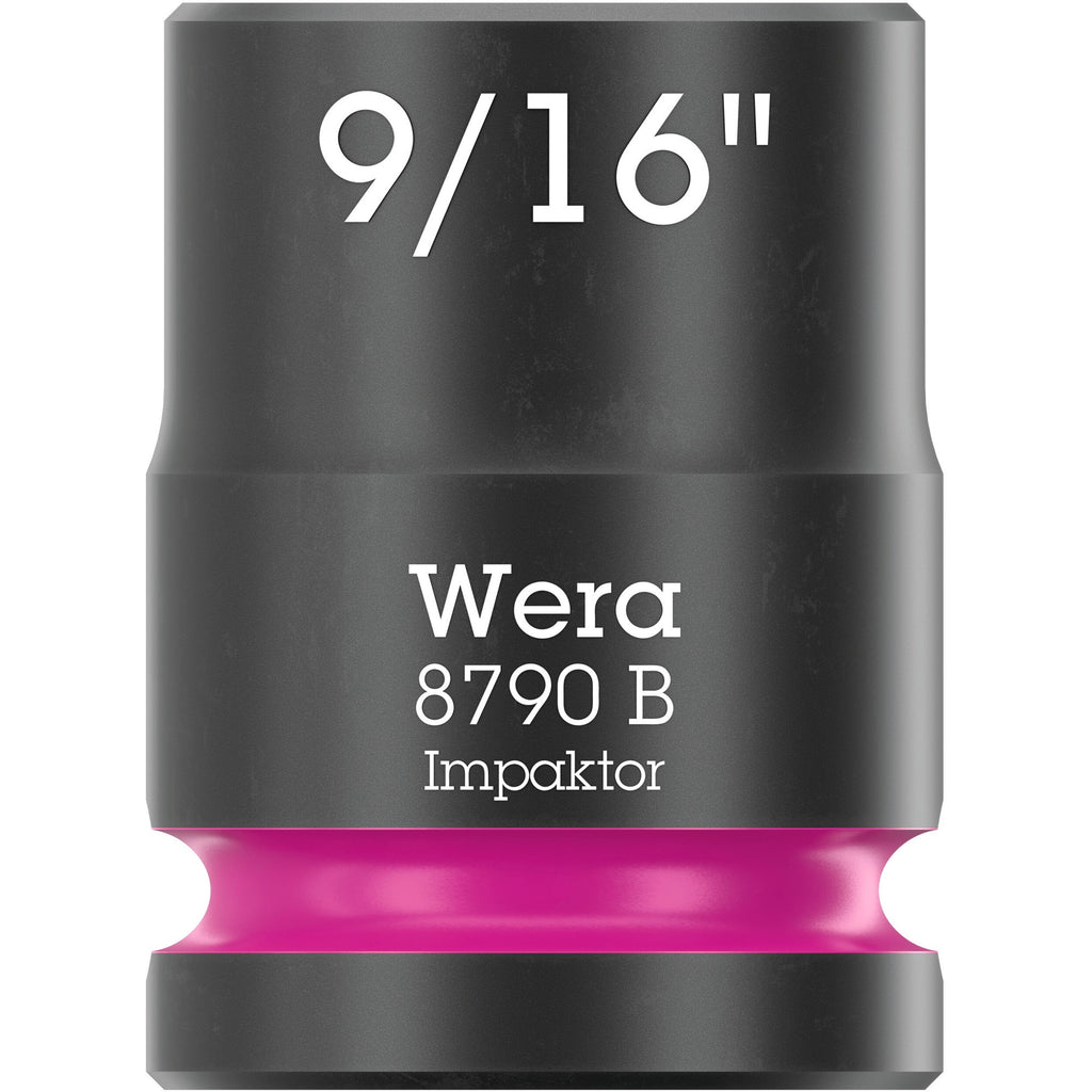 Wera 9608 dop-magneetstrip b impaktor imperial 1 dopsleutel (zwart groen, 9‑delig)