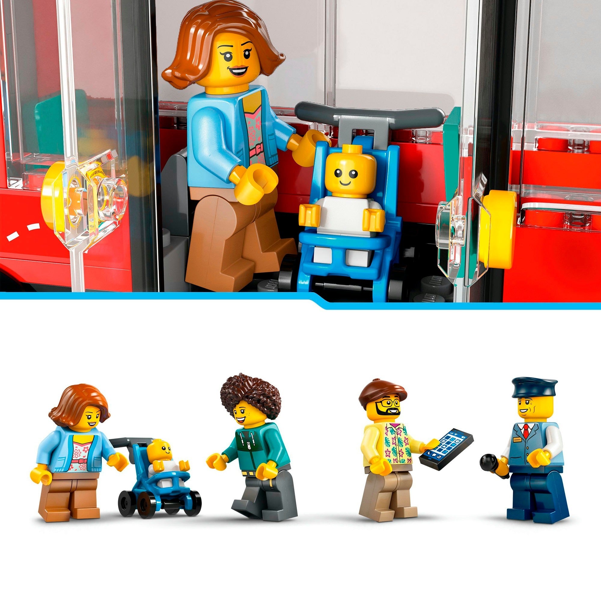 LEGO City 60407 Roter Doppeldeckerbus für Touristen
