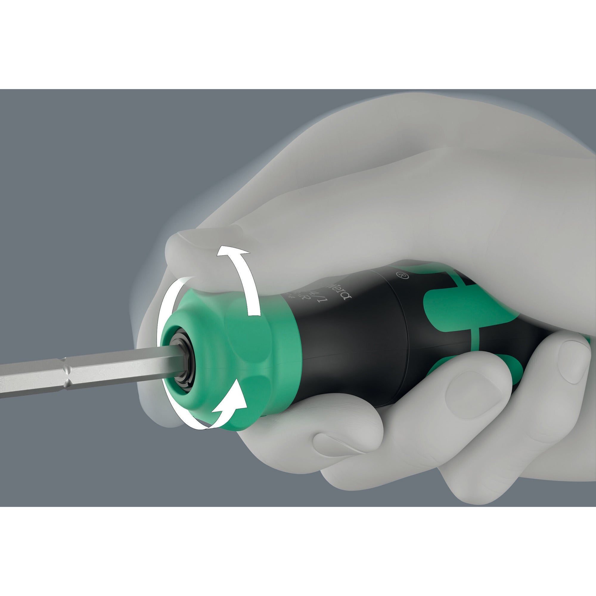 Wera kraftform kompakt 20 ra-r, 6‑delig bitset (zwart groen)