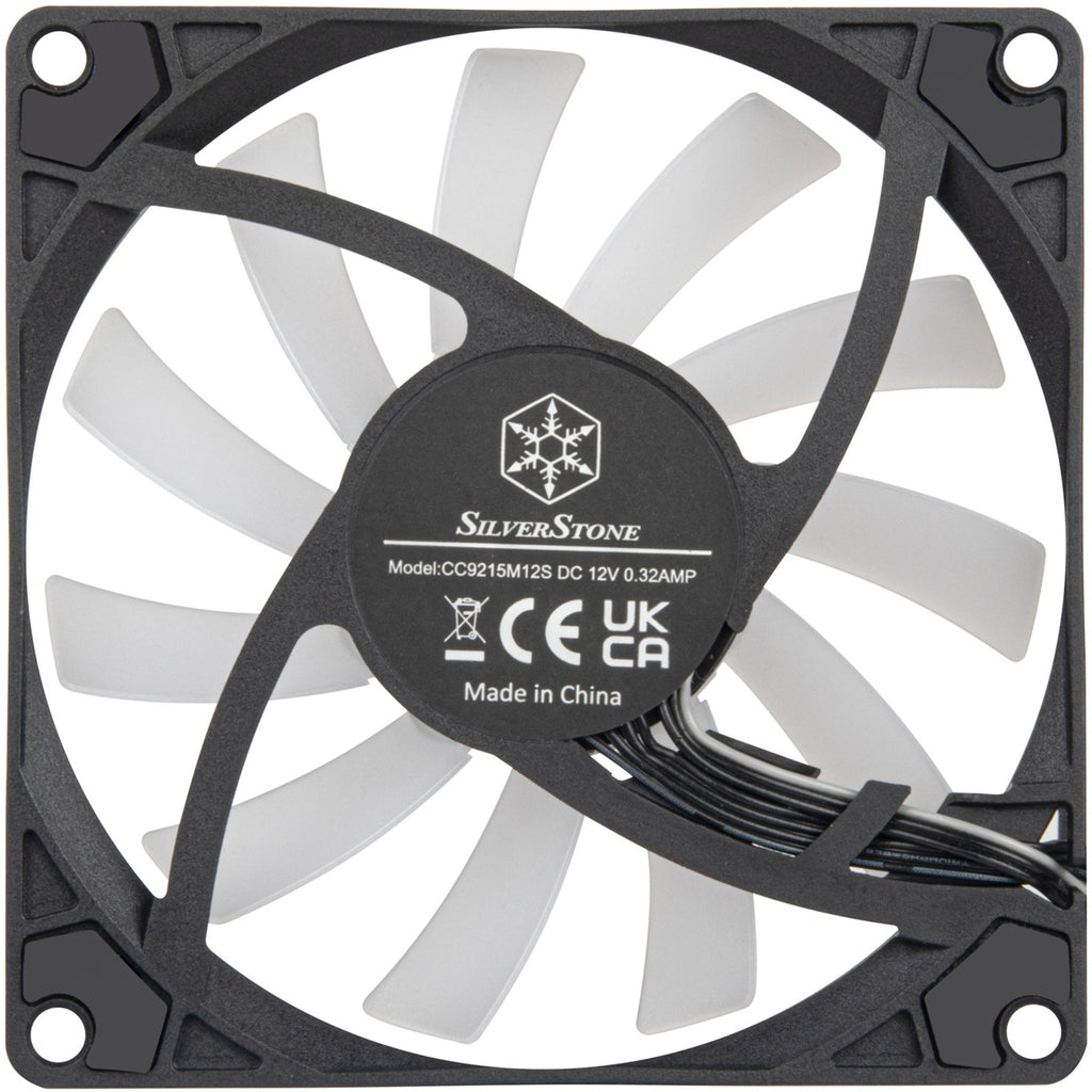 Silverstone air slimmer 90 argb case fan (zwart, 92 x 92 x 15 mm, pwm)