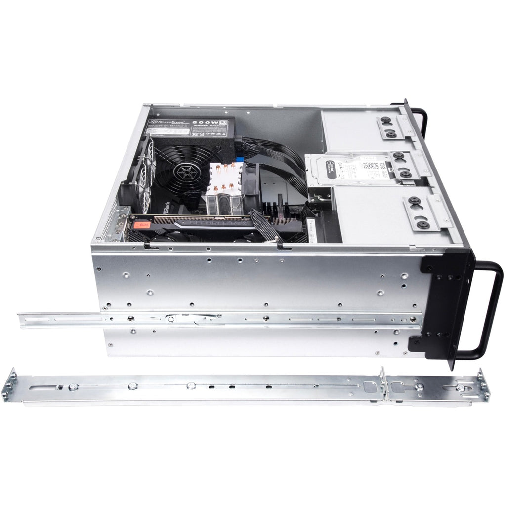 Silverstone rm41-506 rack behuizing (zwart | 2x usb-a 3.2 (5 gbit s))
