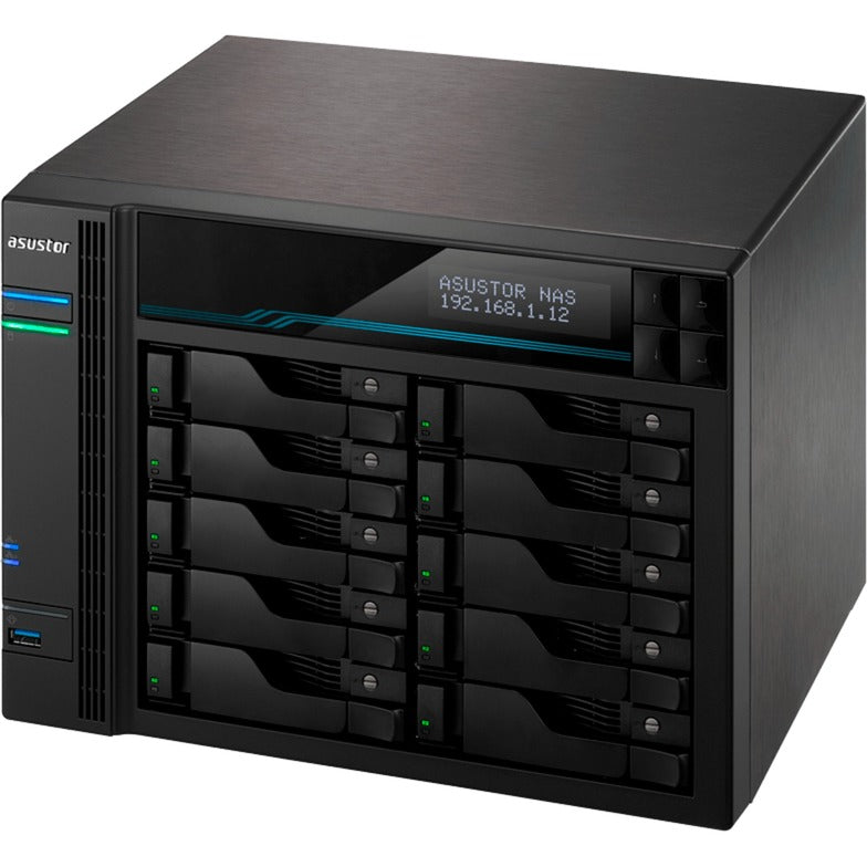 Asustor lockerstor 10 pro as7110t nas (zwart)