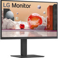 Lg 27ba850 27 monitor (zwart, hdmi, displayport, audio, lan, usb-c, webcam)