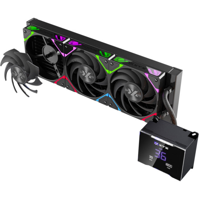 Xyz pc gear hydrotemp aio 360 waterkoeling (zwart, argb, pwm)