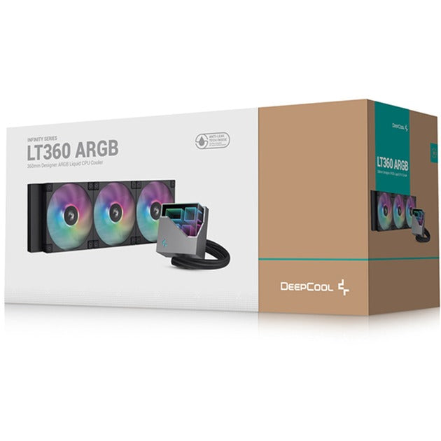 Deepcool lt360 argb waterkoeling (zwart, 4-pins pwm fan-connector)