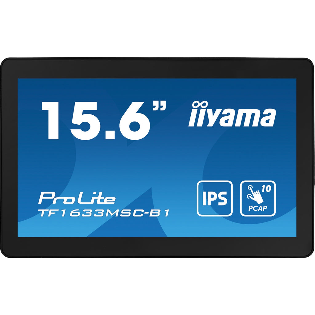 Iiyama prolite tf1633msc-b1 15.6 touchscreen monitor (zwart, 1x displayport, 1x hdmi, 2x usb-a)