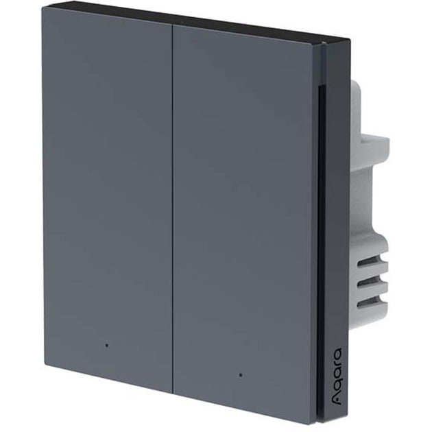 Aqara smart wall switch h1 dubbele schakelaar (antraciet, zigbee 3.0)