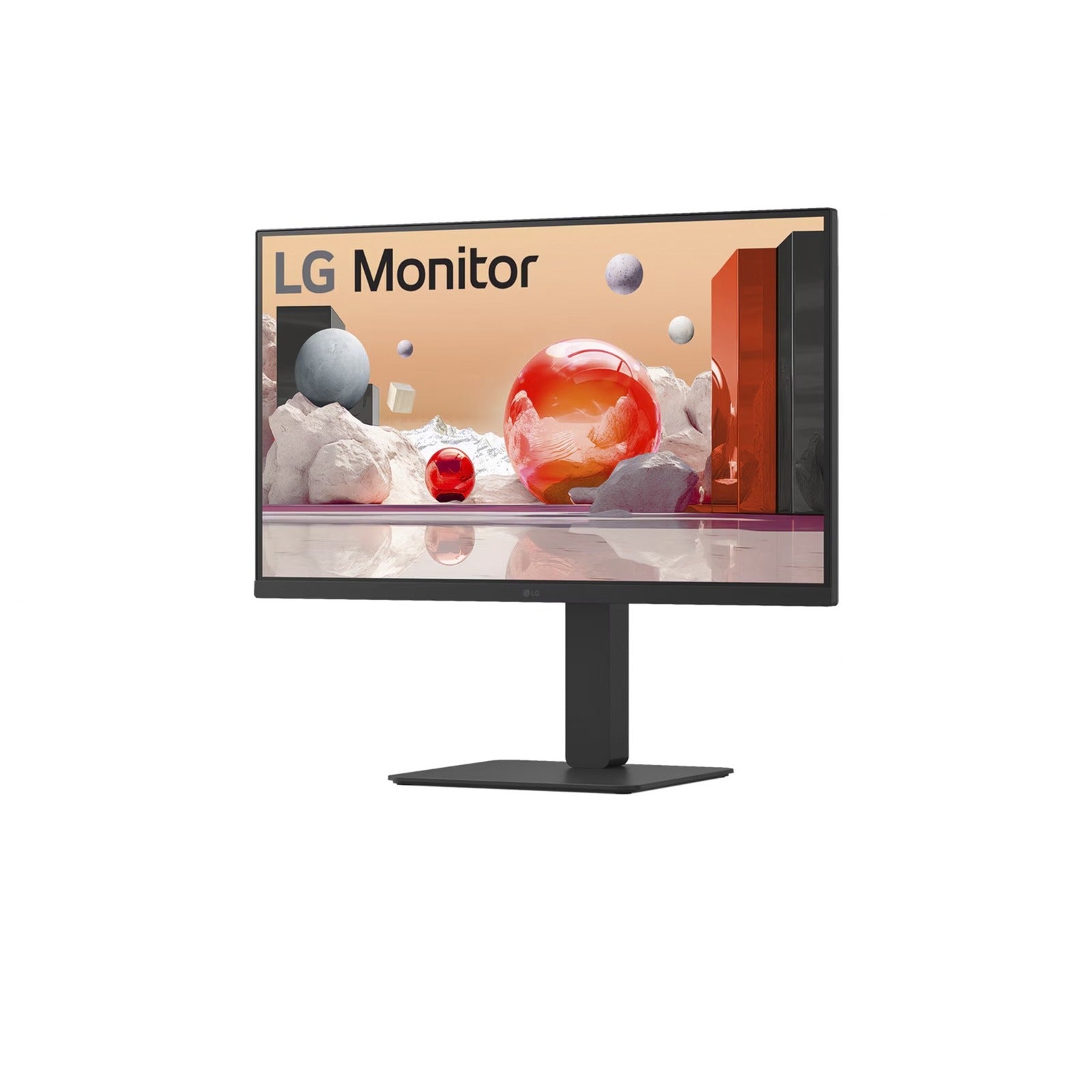 Lg 27ba850 27 monitor (zwart, hdmi, displayport, audio, lan, usb-c, webcam)