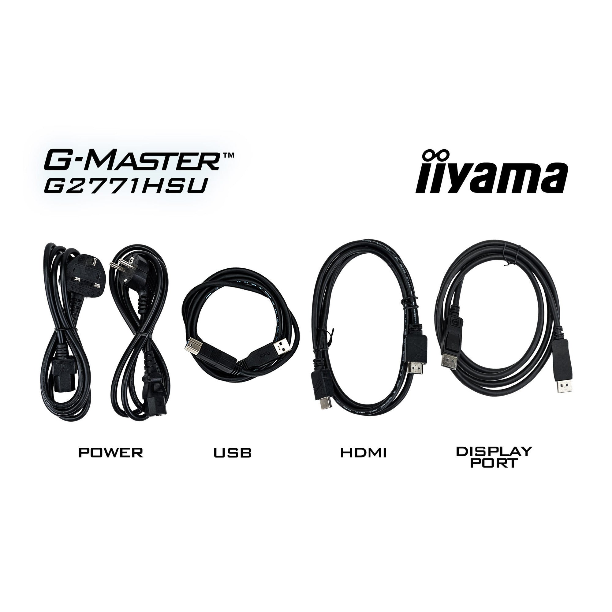 Iiyama g-master red eagle g2771hsu-b1 27 gaming monitor (zwart, 2x hdmi, displayport, usb-a, usb-c, 240 hz)