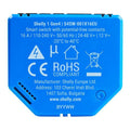 Shelly 1 gen4 relais (blauw, bluetooth, wi-fi)