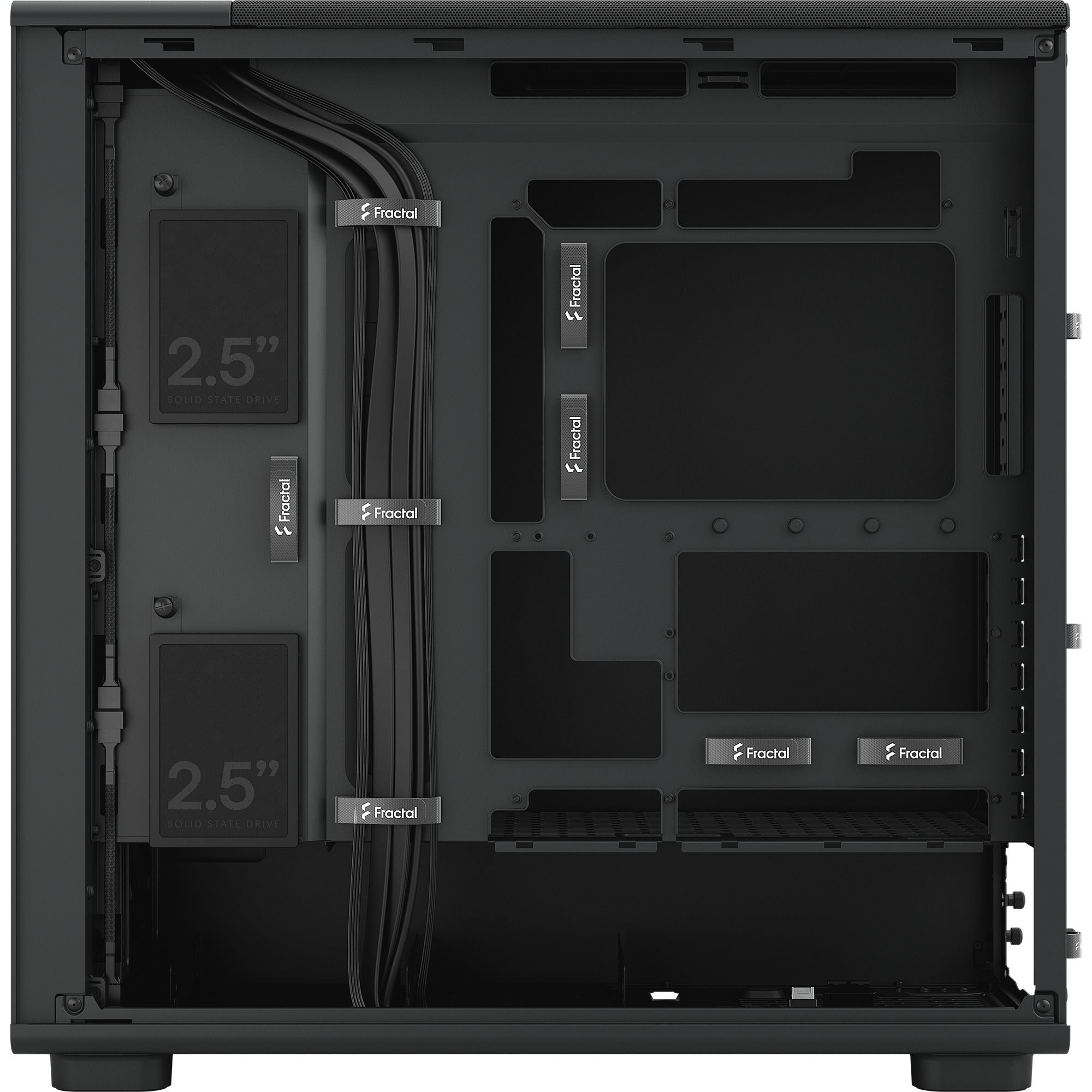 Fractal design epoch xl solid midi tower behuizing (zwart | 2x usb-a | 1x usb-c)