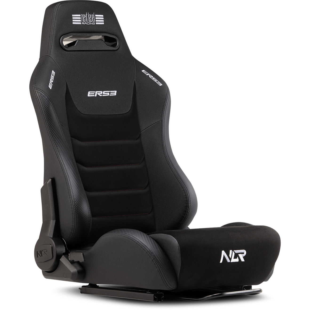 Next level racing ers3 elite reclining seat - pu leder suède edition gamestoel (zwart)